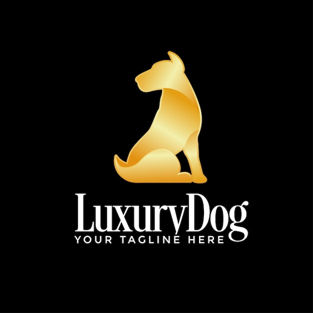 Vecteur création de logo de chien création de logo minimaliste pour chien