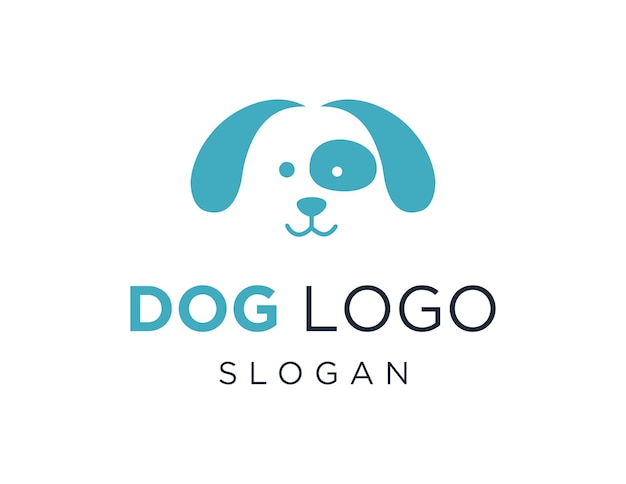 Création de logo de chien Créé à l'aide de l'application Corel Draw 2018 avec un fond blanc