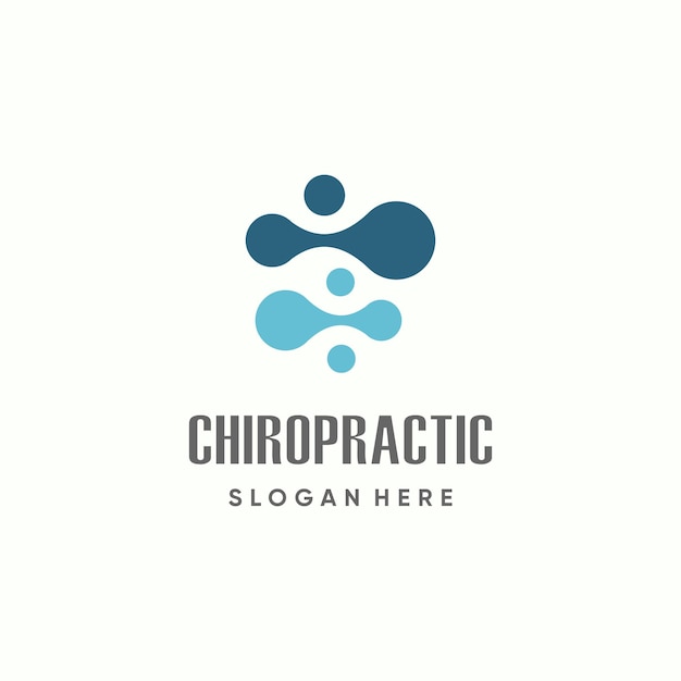 Création de logo chiropratique avec une idée abstraite fraîche et créative