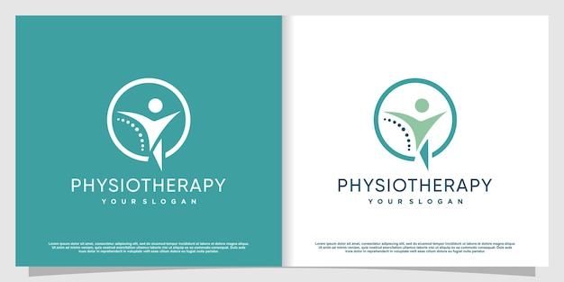 Vecteur création de logo chiropratique pour la santé et le service de massothérapie vecteur premium partie 2