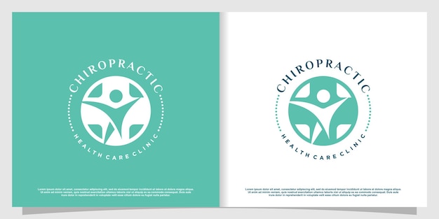 Vecteur création de logo chiropratique pour la santé et le service de massothérapie vecteur premium partie 5