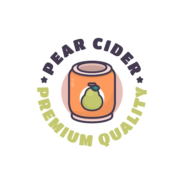 Création De Logo De Cidre Dessiné à La Main