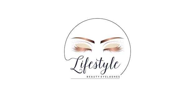 Création de logo de cils avec un style moderne pour la beauté