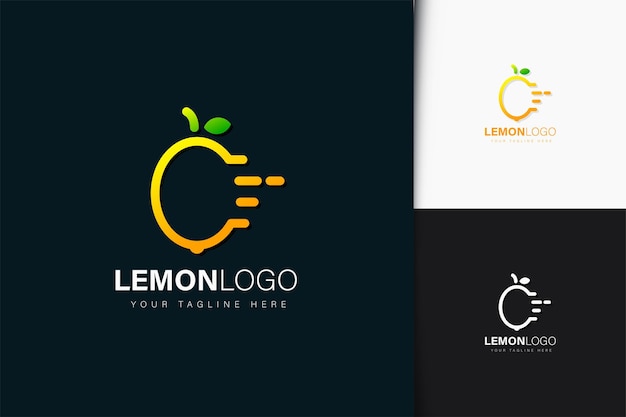 Création De Logo De Citron Avec Dégradé