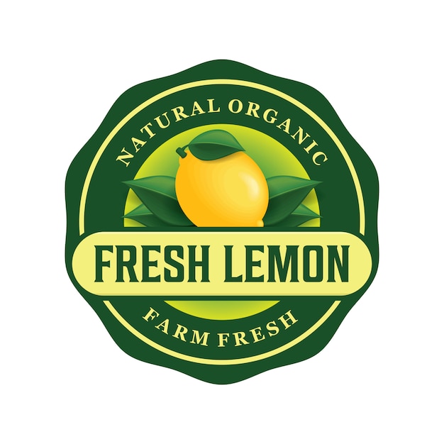 Vecteur création de logo citron frais