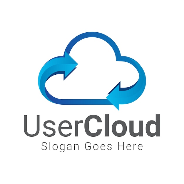 Création de Logo Cloud Utilisateur Cloud Tech Logotype