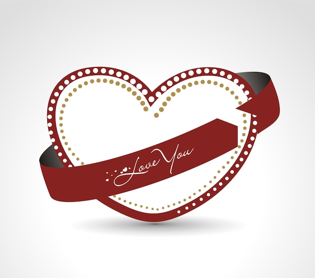 Vecteur création de logo coeur saint valentin, illustration vectorielle.