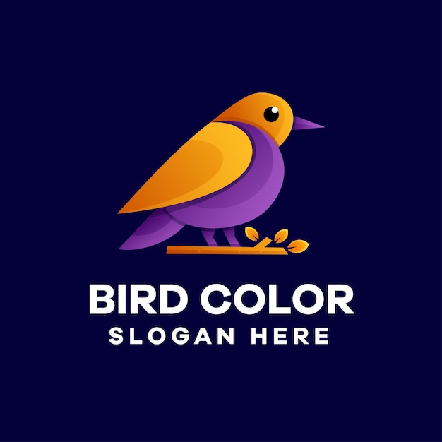 Création De Logo Coloré Dégradé Oiseau