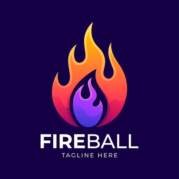 Vecteur création de logo coloré de feu moderne