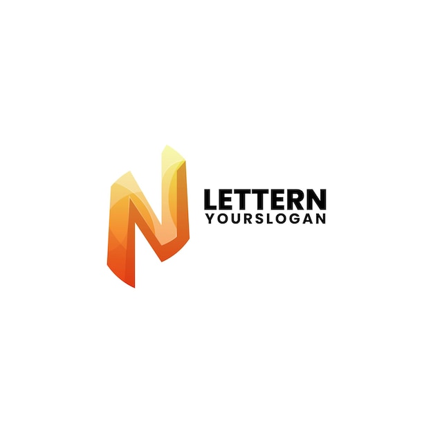 Création de logo coloré lettre n