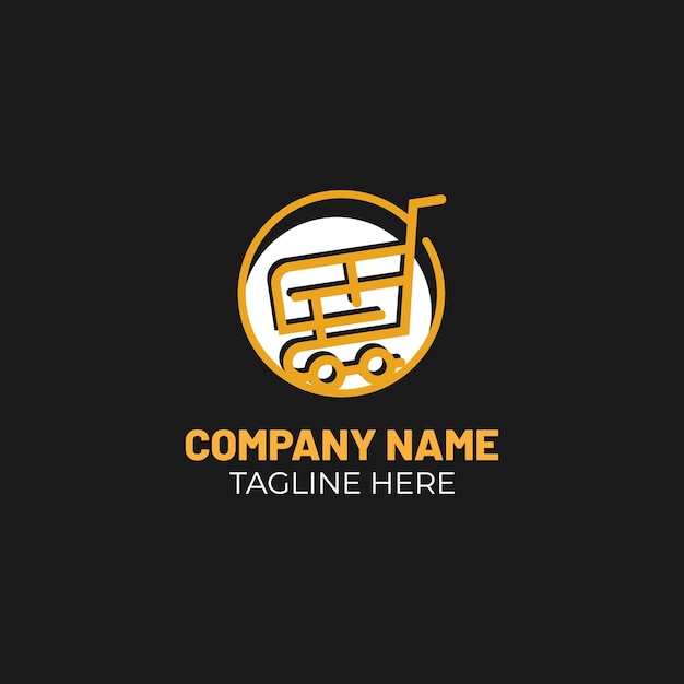 Vecteur création de logo de commerce électronique idée et concept de logo de boutique en ligne vectoriel logo vectoriel pour la vente en ligne