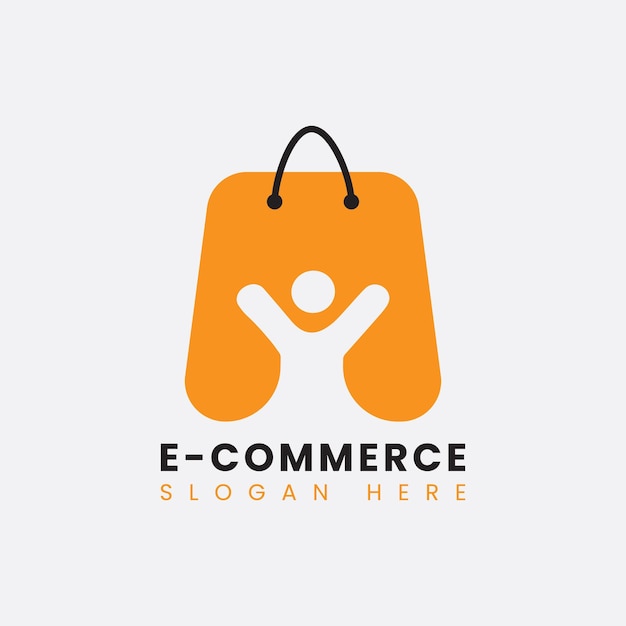 Vecteur création de logo de commerce électronique moderne abstrait modèle de logo de shopping heureux dégradé coloré