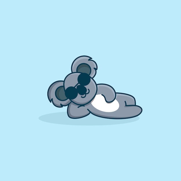 création de logo de concept de koala mignon