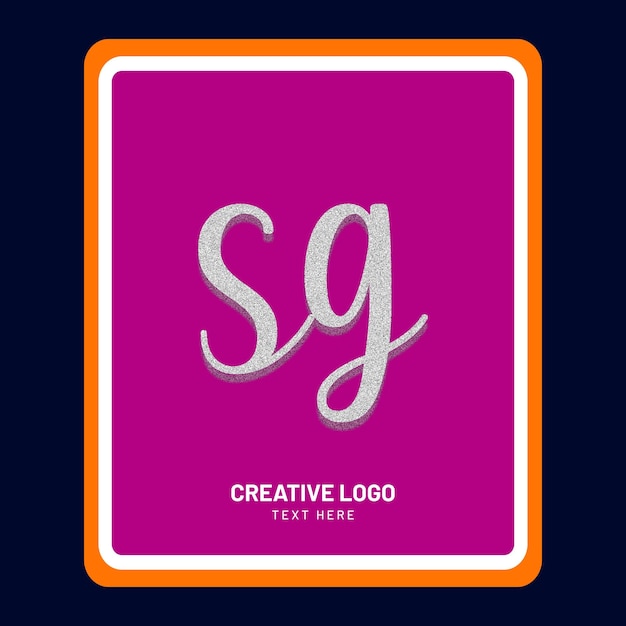 Création de logo créatif lettre SG dans un style 3d