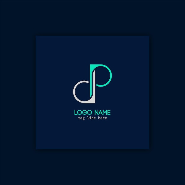 Vecteur création de logo creative minimalist simple dp letter