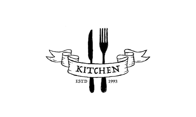 Création De Logo De Cuisineillustration Vectoriellemenu Vintage Pour Le Restaurant