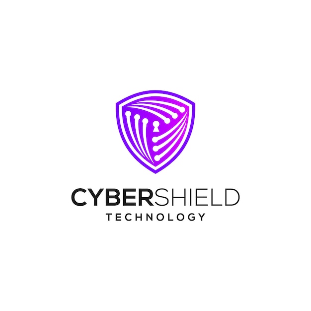 Vecteur création de logo de cybersécurité