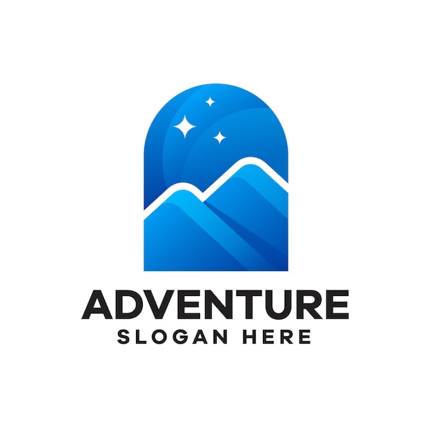 Création De Logo De Dégradé D'aventure