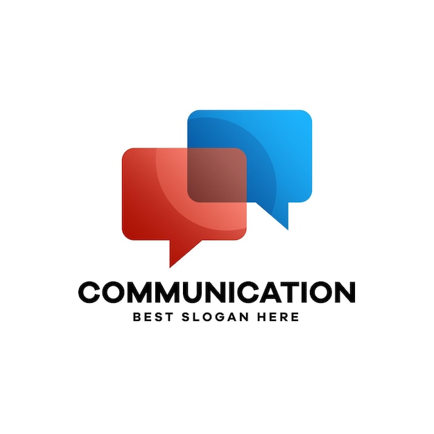Création de logo de dégradé de communication abstraite