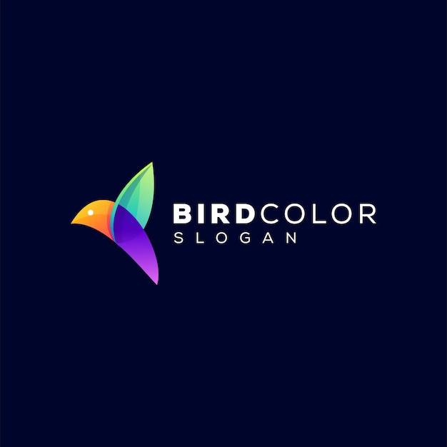 Création De Logo Dégradé De Couleur Oiseau