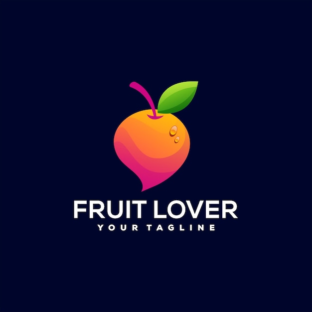 Création de logo dégradé de fruits orange