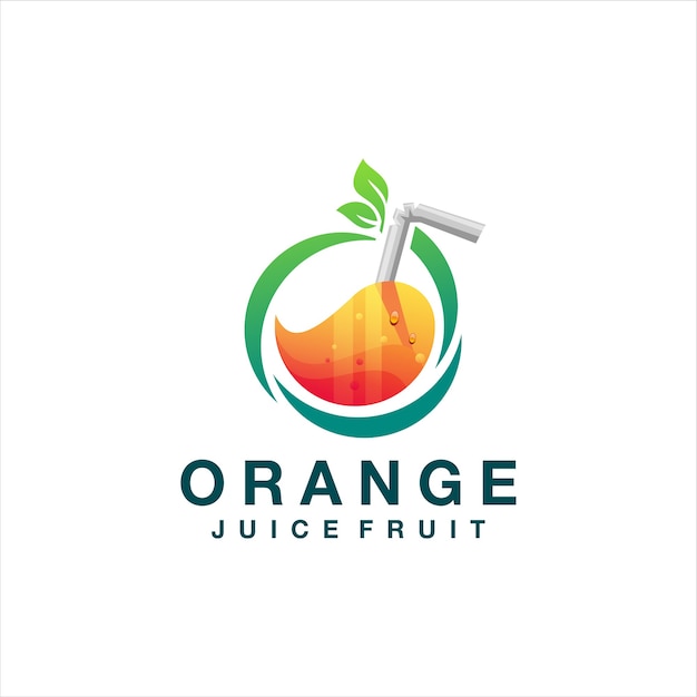 Création De Logo Dégradé Orange Jus