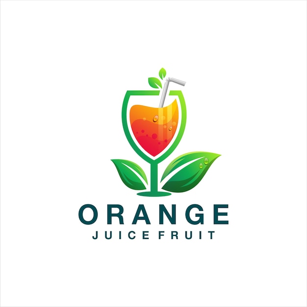 Création De Logo Dégradé Orange Jus