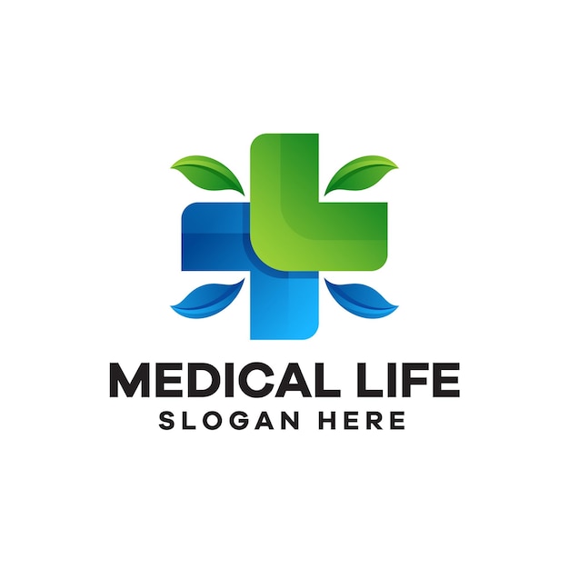 Création De Logo De Dégradé De Vie Médicale