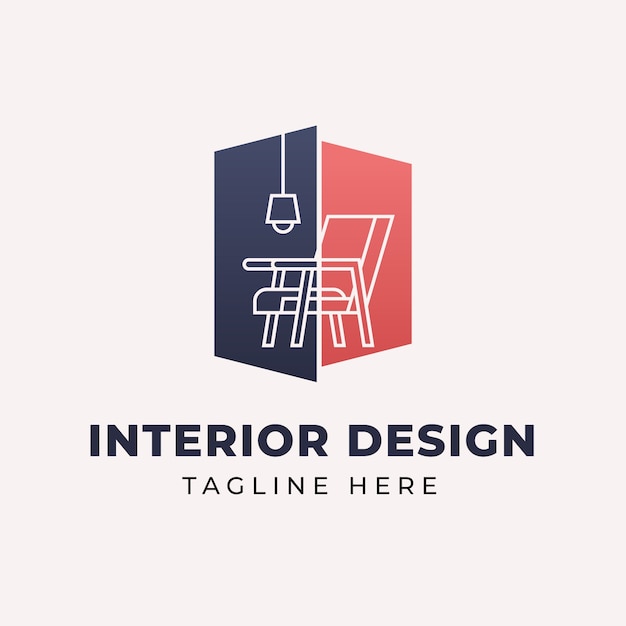 Vecteur création de logo de design d'intérieur