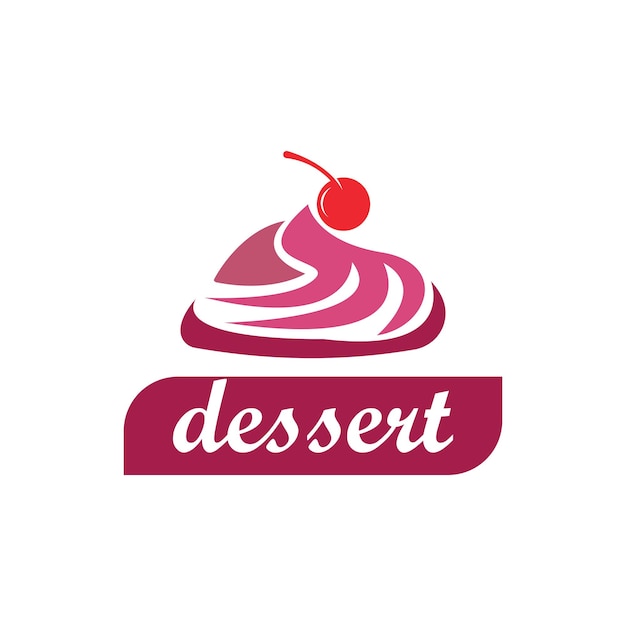 Vecteur création de logo de dessert modèle d'illustration d'icône vectorielle