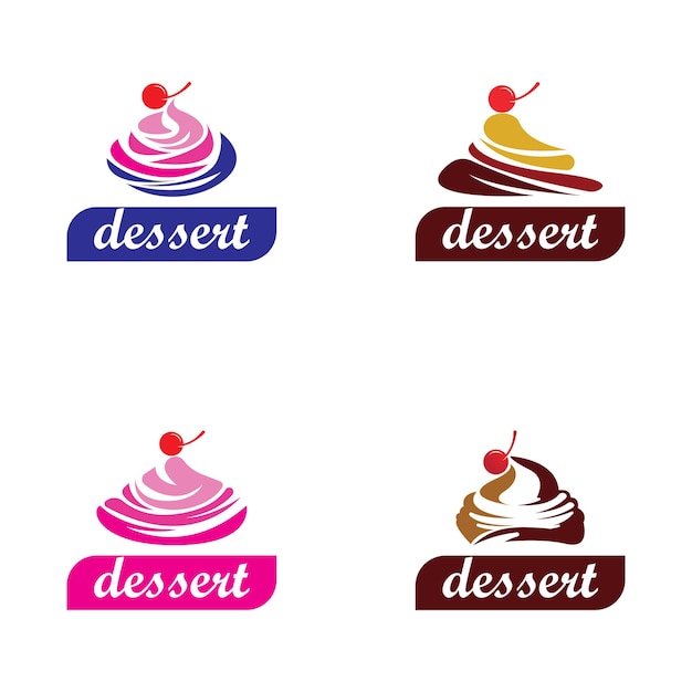 Vecteur création de logo de dessert modèle d'illustration d'icône vectorielle