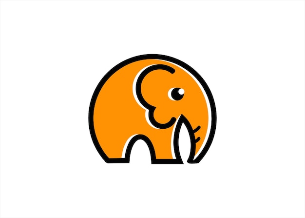 Création De Logo De Dessin Animé Animal éléphant