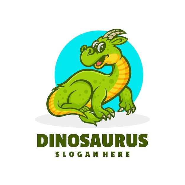 Création De Logo De Dessin Animé Dinosaure