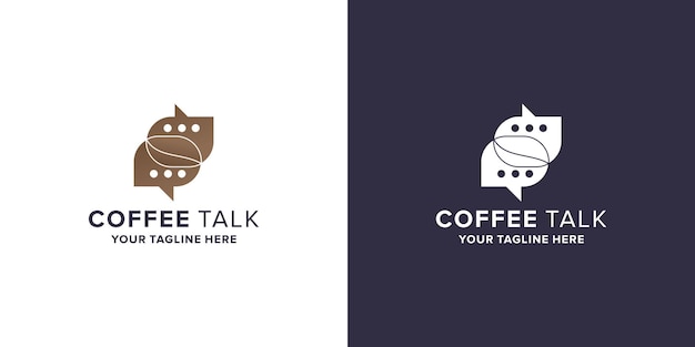 Création De Logo De Discussion Sur Le Café