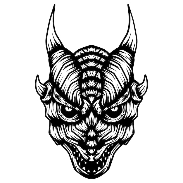 création de logo de dragon noir et blanc