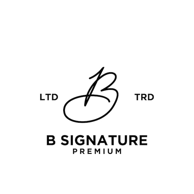 Création de logo d'écriture manuscrite lettre B signature