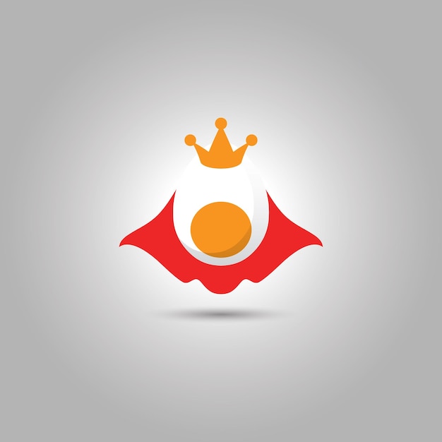 Création De Logo Egg King Avec Concept De Conception De Lévitation Couronne Et Cape