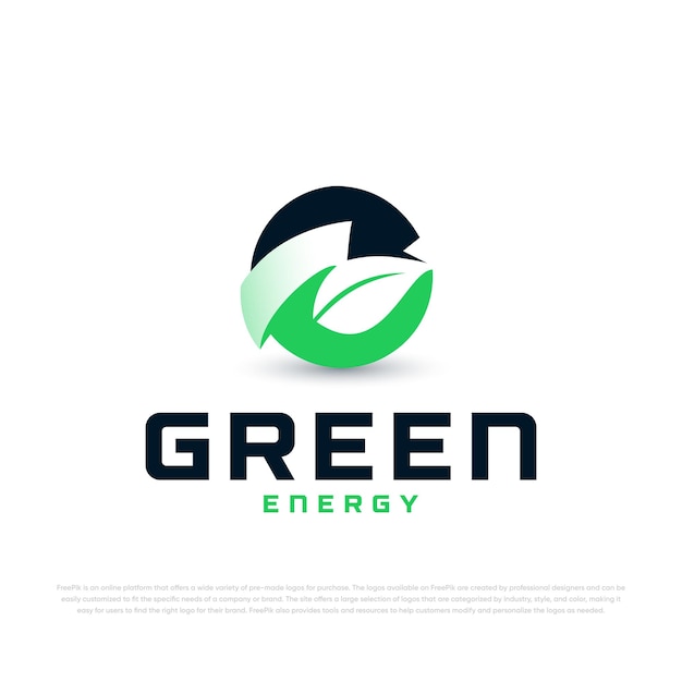 Vecteur création de logo d'énergie verte