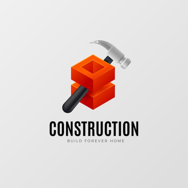 Vecteur création de logo d'entreprise de construction