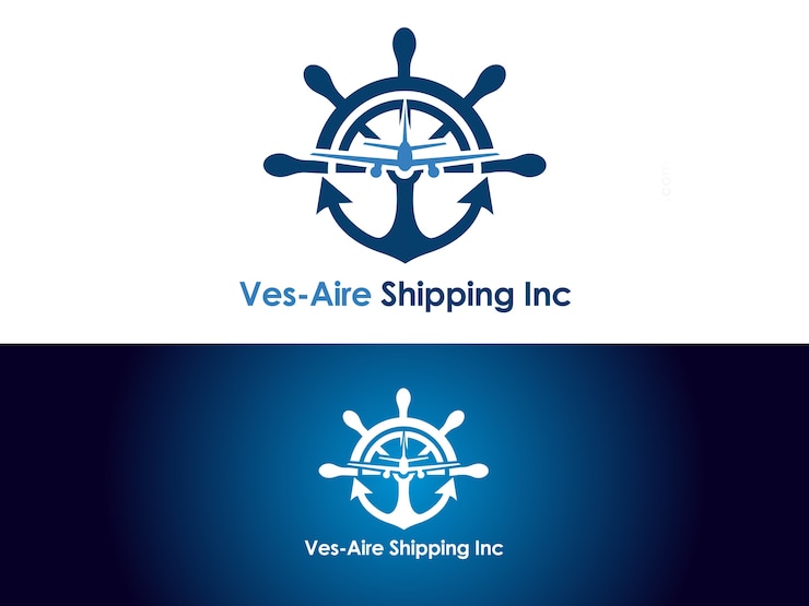 Vecteur création de logo d&#39;entreprise d&#39;expédition et de fret