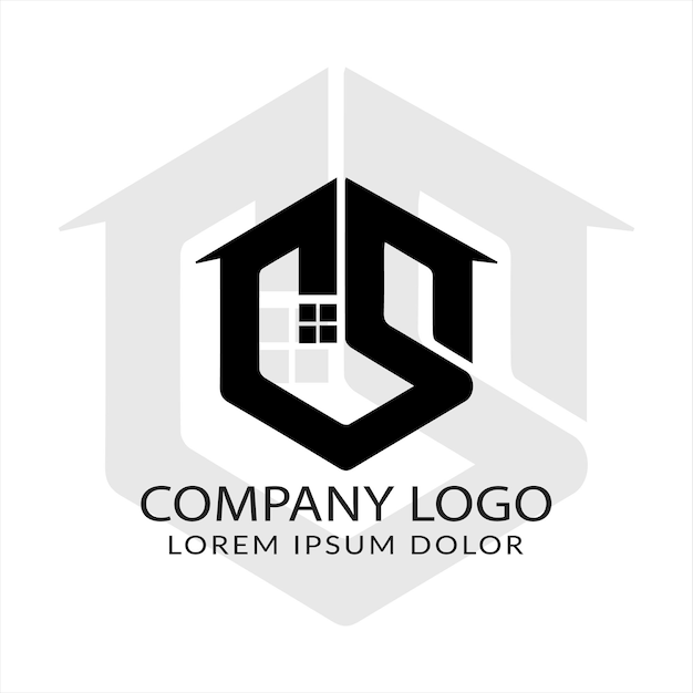 Vecteur création de logo d'entreprise immobilière