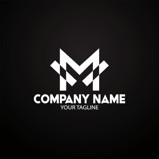 Vecteur création de logo d'entreprise noir et blanc et vecteur gratuit d'icône