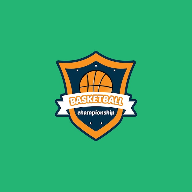 Vecteur création de logo d'équipe de basket vintage