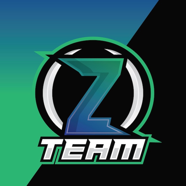 Vecteur création de logo esport lettre z pour joueur et streamer