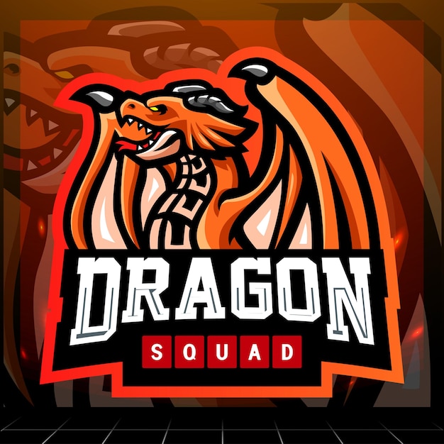 Création De Logo Esport Mascotte Dragon