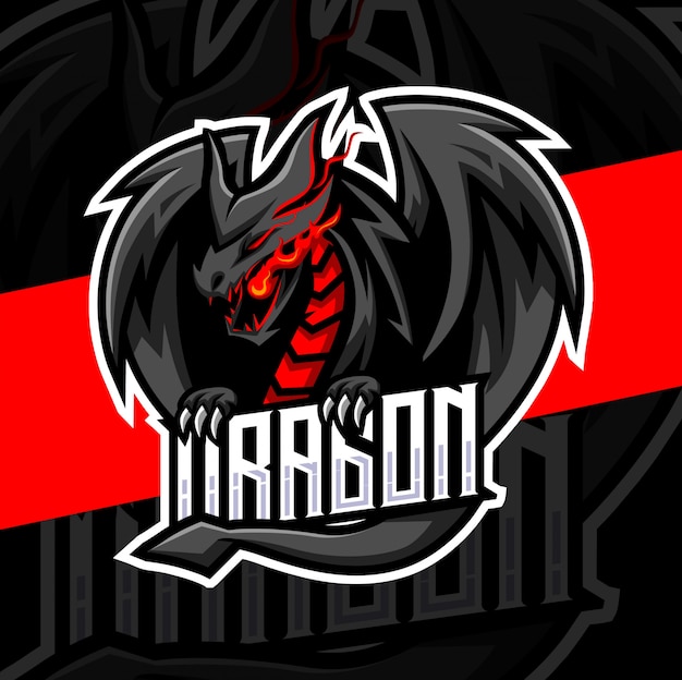 Création De Logo Esport Mascotte Dragon