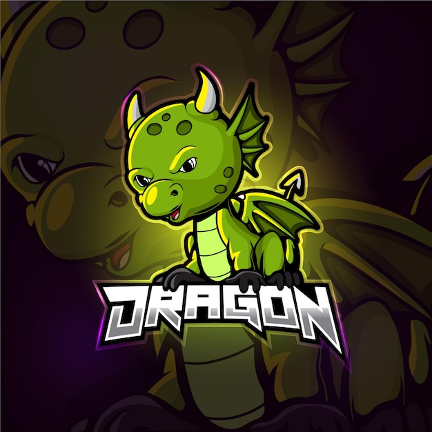 Création De Logo Esport Mascotte Dragon