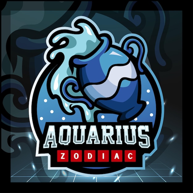 Création De Logo Esport Mascotte Du Zodiaque Verseau