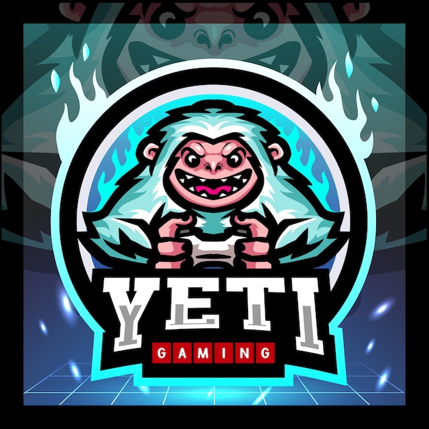 Création De Logo Esport Mascotte De Jeu Yeti