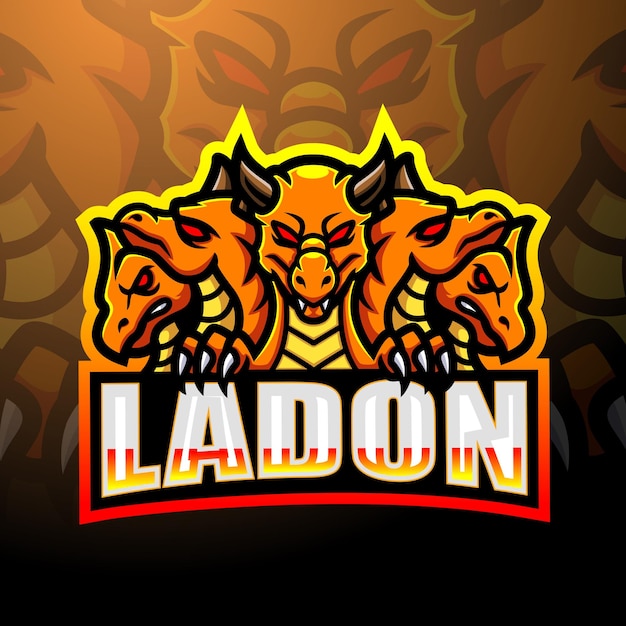 Création de logo esport mascotte Ladon